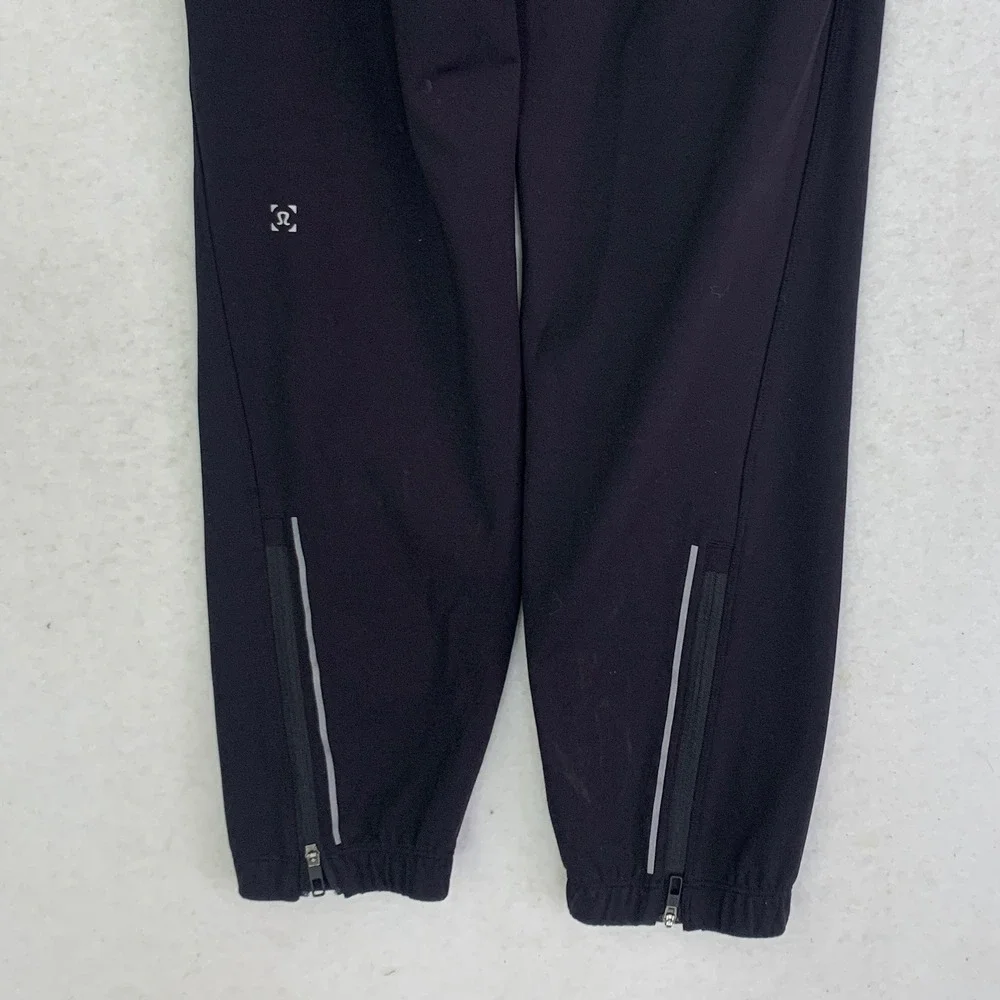 Lululemon Surge Jogger Mens S Black Excellent Reflective Zip‎ Cuff Running Pants